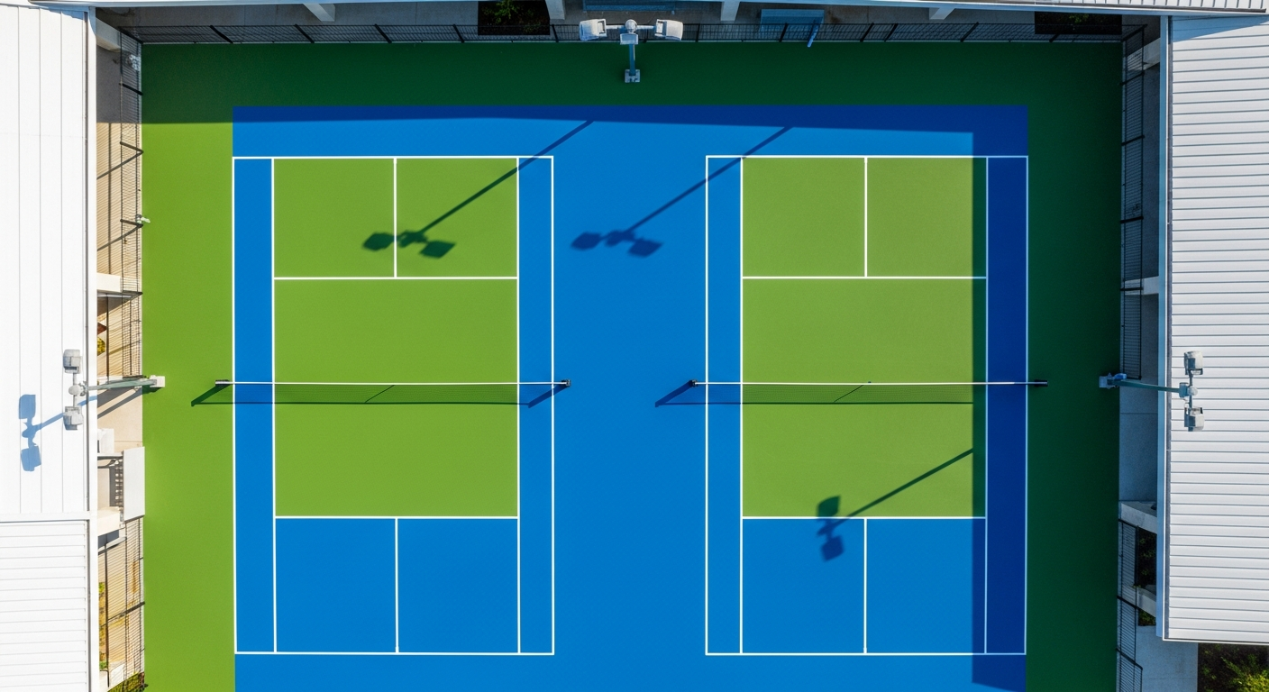 Nhìn từ trên cao sân pickleball