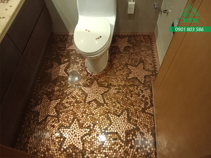 Sàn nhà tiền xu độc nhất vô nhị tại Việt Nam thực hiện bởi Xây Dựng HTD Sàn nhà tiền xu độc nhất vô nhị tại Việt Nam thực hiện bởi Xây Dựng HTD