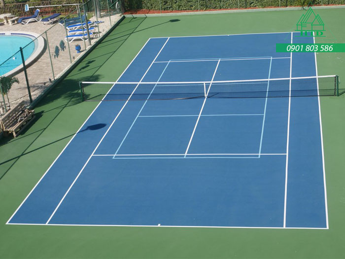báo giá thi công sơn sân tennis