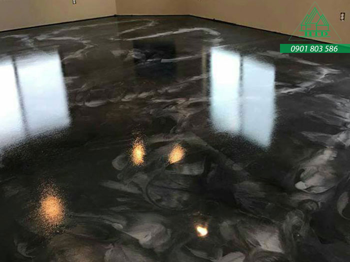 Thi Công Sàn Epoxy Hiệu Ứng Metallic 4 Sàn Epoxy Hiệu Ứng Metallic