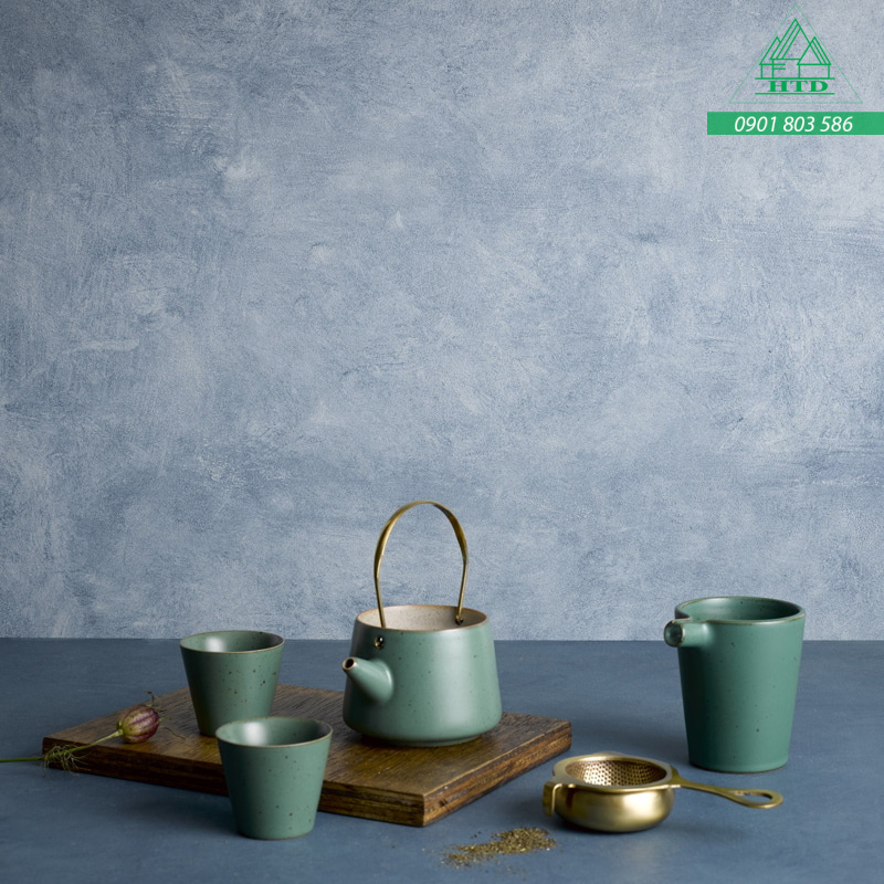 Sơn texture cát màu xanh lam