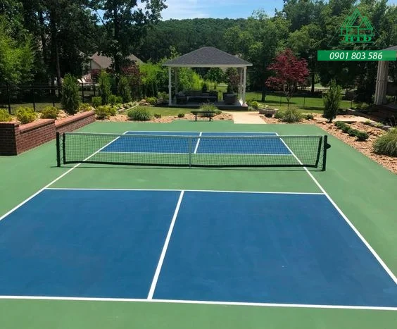 Thi Công Sân Pickleball Chuẩn IFP - Đúng Kích Thước, Đúng Hệ Số Ma Sát, Bảo Hành Hợp Đồng 6 thi công sân pickleball ngoài trời