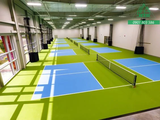 Thi Công Sân Pickleball Chuẩn IFP - Đúng Kích Thước, Đúng Hệ Số Ma Sát, Bảo Hành Hợp Đồng 8 thi công sân pickleball trong nhà