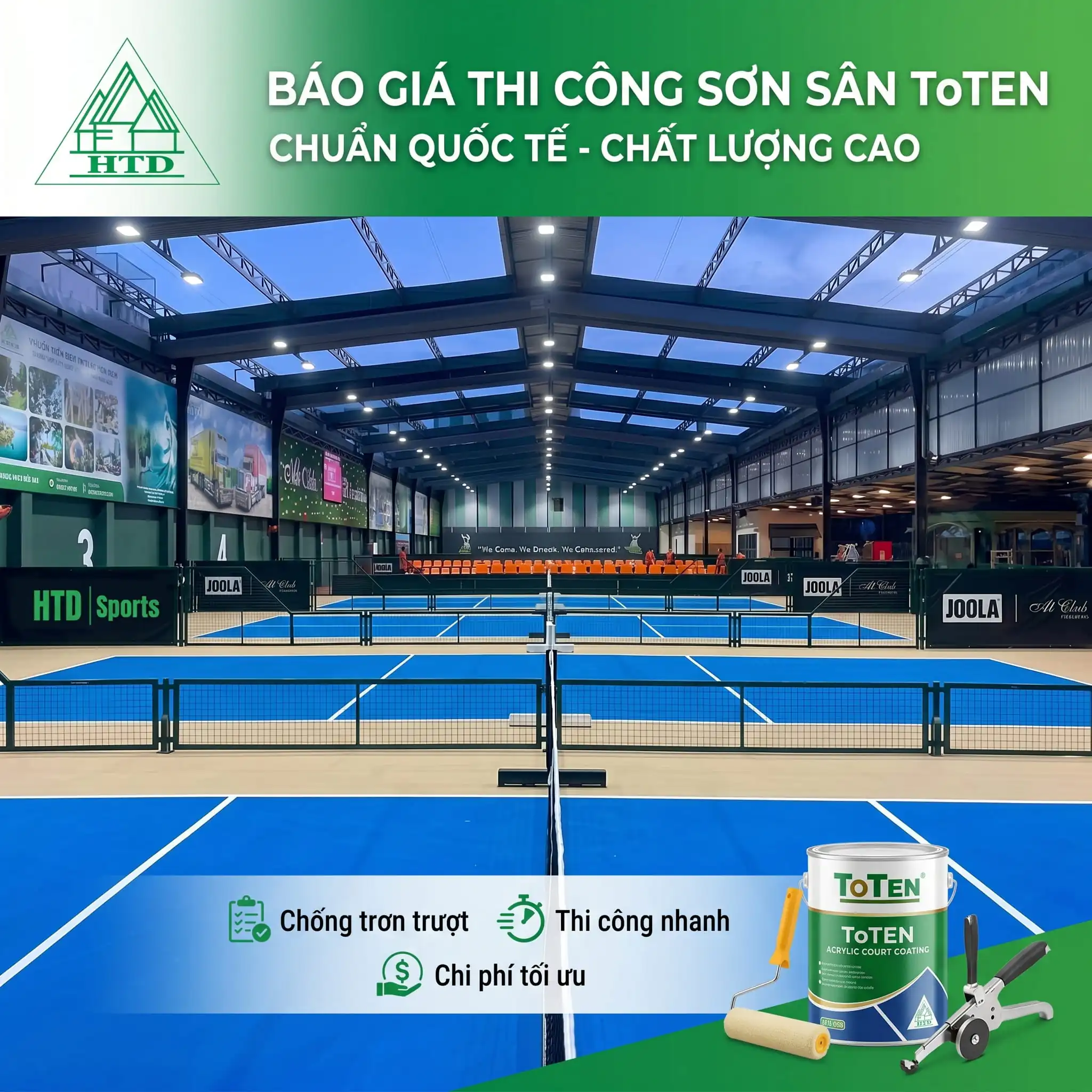 Thi Công Sơn Sân ToTEN Chuẩn Quốc Tế: Quy Trình & Báo Giá 8 báo giá thi công sơn sân ToTEN